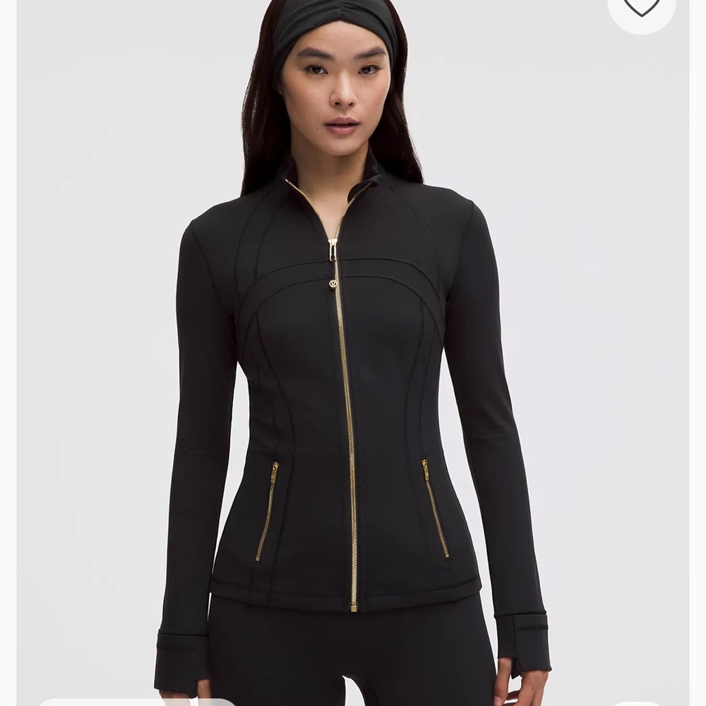 Black Lululemon Define Jacket with Gold Details